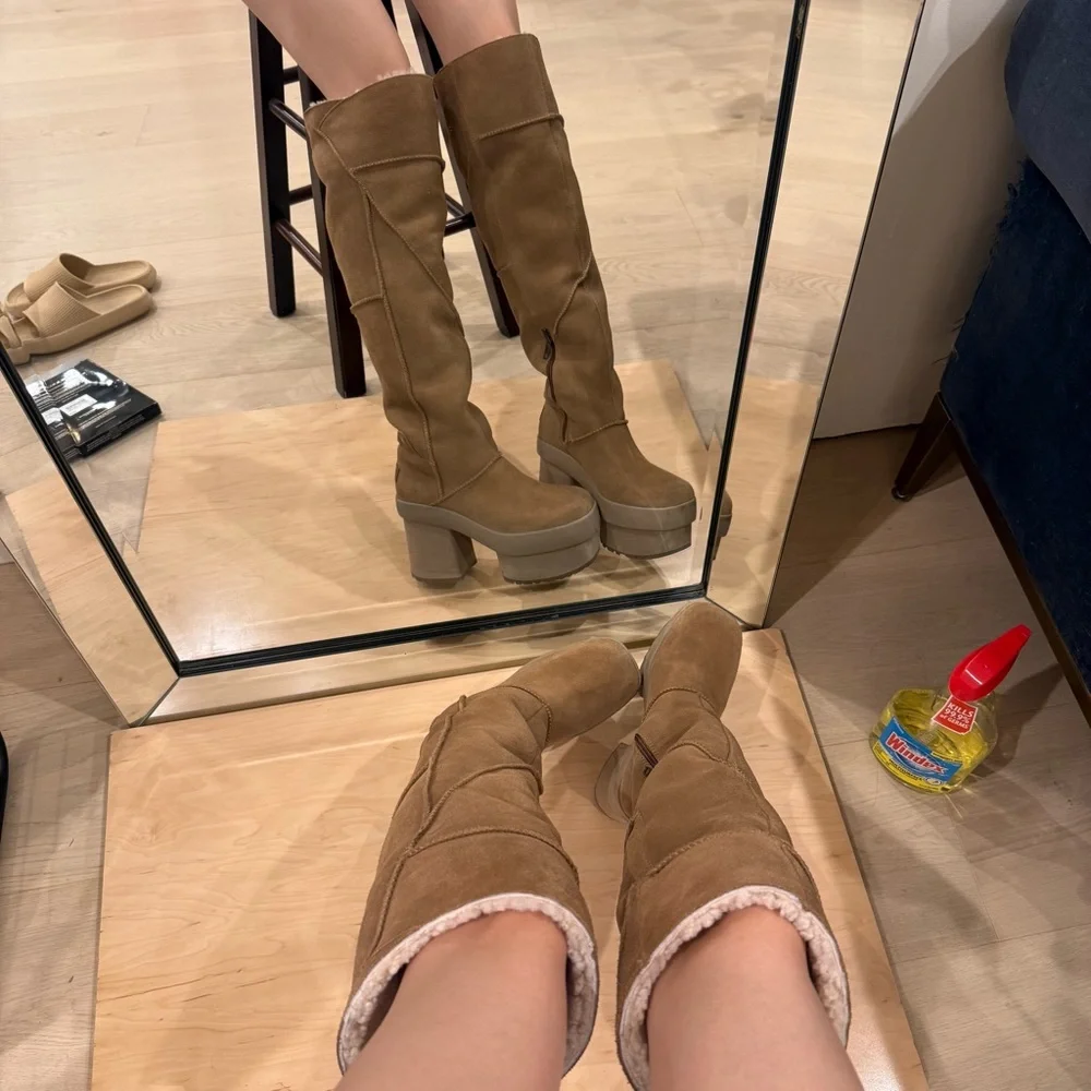 UGG Chestnut Tall Suede Over-the-Knee Boots - Picture 2 of 8